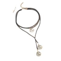 Collar Bohemio Largo De Gamuza Negro Velocidad De Encaje Collar Vintage De Cuerda Con Colgante Moneda Para Mujeres Joyería De Moda Unisex - details 5