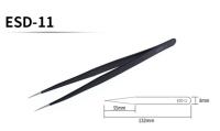 Set De 6 Pinzas De Precisión ESD Antiestática Acero Inoxidable Herramientas De Reparación Para Electrónica Y Artesanía - details 6