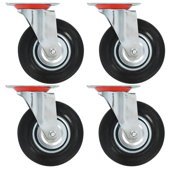 vidaXL Ruedas Giratorias con Diámetro 125mm Manipulación Materiales Mueble Cantidad 4 unidades,  8 unidades,  12 unidades y mas - 1