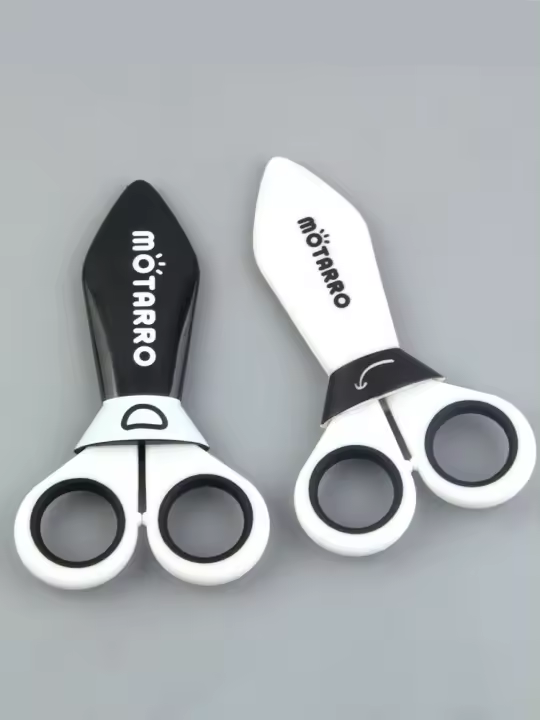 Tijeras Redondas De Seguridad Para Niños MOTARRO 115mm Mini Herramienta Escolar De Plástico Para Cortar Papel - 1