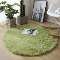 Alfombra De Lana Suave Para Sala De Estar Alfombra Redonda De Peluche Falso Pelo Para Habitación De Niños Alfombra Larga De Plush Para Dormitorio Decoración De Hogar Alfombrilla Antideslizante - details 1