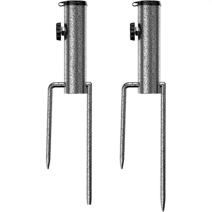 Soporte para Sombrilla, soporte para Sombrilla con Espinas de césped con Estaca de Tierra para Sombrilla de Playa, Sombrilla de Jardín o Sombrilla de Pesca (paquete de dos) - 1