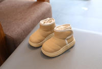 Botas Cortas Para Niños Y Niñas De Cuero PU Antideslizantes Con Forro De Peluche Gruesa Botines Casuales Para Invierno Talla True Fit - details 7