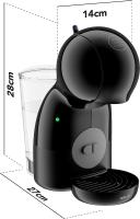 Krups Nescafé Dolce Gusto Piccolo XS - Cafetera de Cápsulas de 15 Bares de Presión, 1500 W Potencia, Depósito de 0.8 L, Monodosis Multibebidas Frías y Calientes, Manual, Compacta, Color: Negro y Gris - KP1A3BHT - details 4