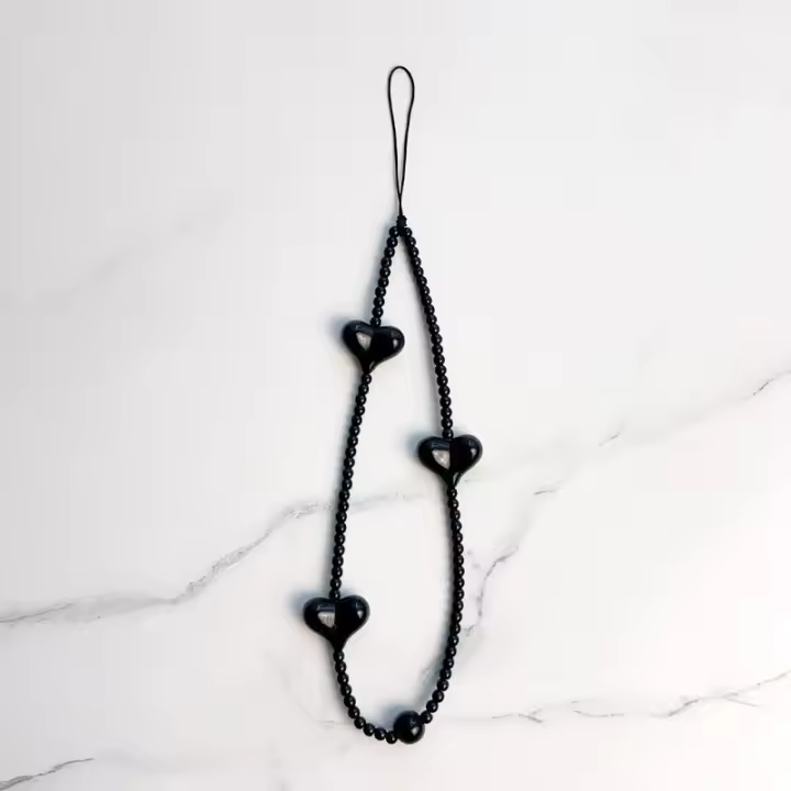 Cadena De Teléfono Con Pentagrama Y Borlas Rosa Para Mujeres Y Niñas Joyería De Moda Para Celebraciones Y Uso Diario Decoración Para Fundas De Teléfono - 1