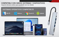Hub USB C - 7 en 1 -Marca NFMAXONE- Adaptador Hub Multipuerto USB-C HDMI, Compatible para iPhone 15 Pro MAX MacBook Pro/Air, Lector de Tarjetas SD/TF/USB 3.0/60W - details 2