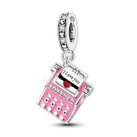 Encanto De Plata De 925 Para Pulsera Con Barco De Paseo Y Corazón Joyería Fina Para DIY Regalo Con Cuentas De Papel Y Rosas - details 142