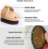 Cepillo De Baño De Cerdas De Abeto Natural Cepillo Seco Exfoliante Y Masajeador Para Controlar La Circulación Sanguínea Meridian Dredging Unisex - details 3