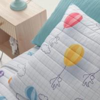 Manterol Outlet - Colcha bouti infantil globos y aviones de papel. Cubrecama con tejido fino, extra suave y ligero. - details 2