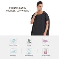 Poncho Toalla Rápida De Secado Microfibra Para Playa Robe De Cambio Para Adultos Toalla De Natación Con Capucha - details 9