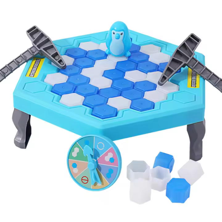 Juego de hielo Save the Penguins, trampa de pingüinos, activación para romper el hielo, fiesta familiar, rompehielos, mesa de rompecabezas para niños, golpear cubitos de hielo - 1
