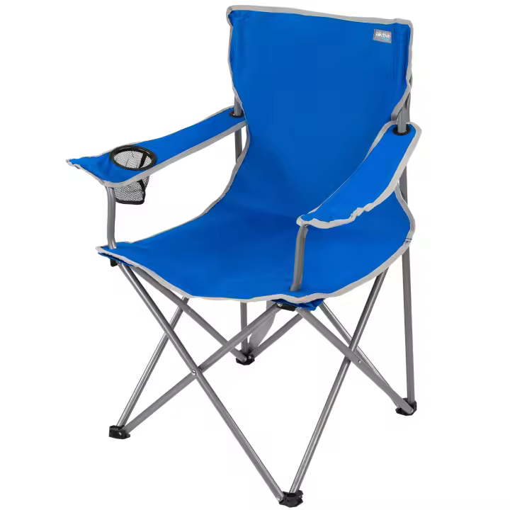 Silla plegable camping con posavasos Aktive Camping, Silla de camping plegable, Silla portátil - 1