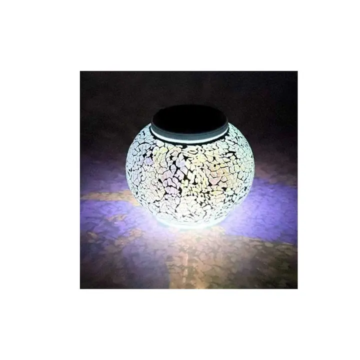 Color cambiante bola de cristal mosaico-impermeable LED Luz Solar-lámpara de mesa para decoración interior y exterior - 1