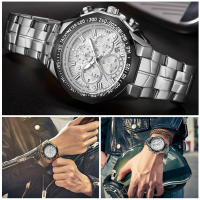 Reloj De Pulsera Deportivo De Lujo Para Hombre WWOOR 2024 Marca Top En Negro Acero Inoxidable Cronógrafo Cuarzo Reloj Masculino Con Luz Luminosa Resistente Al Agua Y Shock - details 14