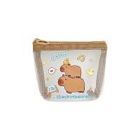 Monedero De Malla Con Dibujos De Capybara Conejo Y Panda De Anime Moda Bolsa Pequeña Para Lápices Y Tarjetas Para Estudiantes Y Mujeres - details 4