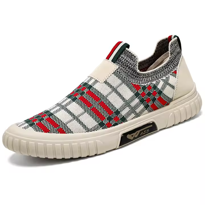 Zapatos Casuales Para Hombre Suela De Goma Transpirables Malla Zapatos Slip-on Deportivos Con Tela round Toe Verano - 1