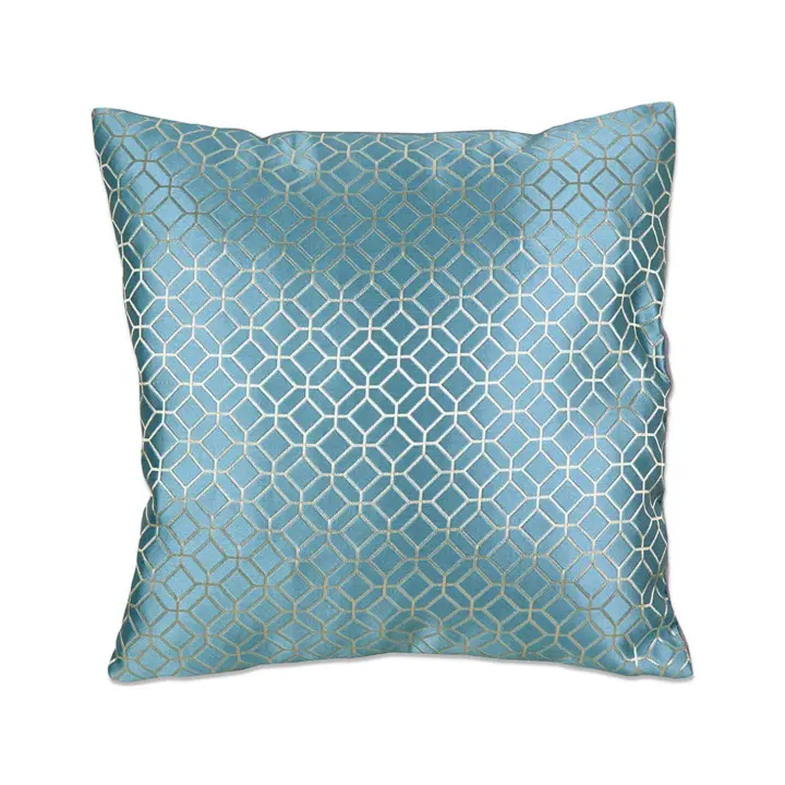Cojin 43*43 octogonos azul fondo dorado 380g laika  Material: Poliester Medidas (Ancho*Alto*Fondo): 43*43*8Presume de casa - 1
