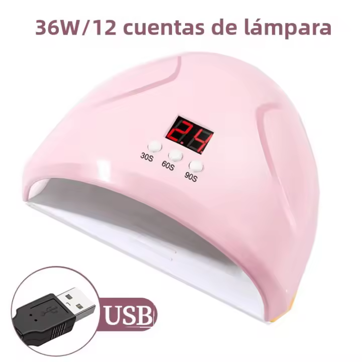 LINTENDA Lámpara LED UV Profesional Para Uñas 36W Máquina De Fototerapia Para Secado De Esmalte De Uñas Equipo De Salón Secador De Lámpara De Gel Para Manicura Y Peluquería - 1