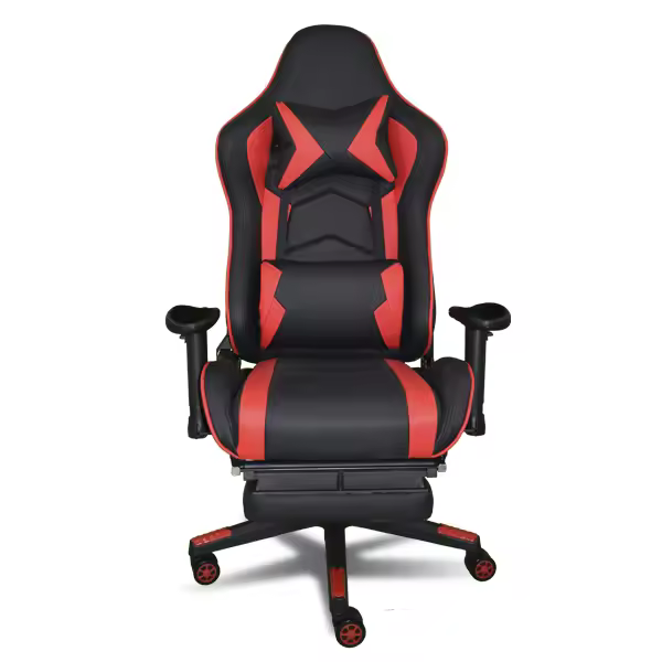 Silla Gaming Ergonómica Reclinable con Cojín Lumbar y Cervical | Altura Ajustable, Reposabrazos y Reposapies Ajustables, Ruedas 360° , | Ideal para Oficina, Escritorio, Teletrabajo, Estudio, Juego, Ordenador - 1