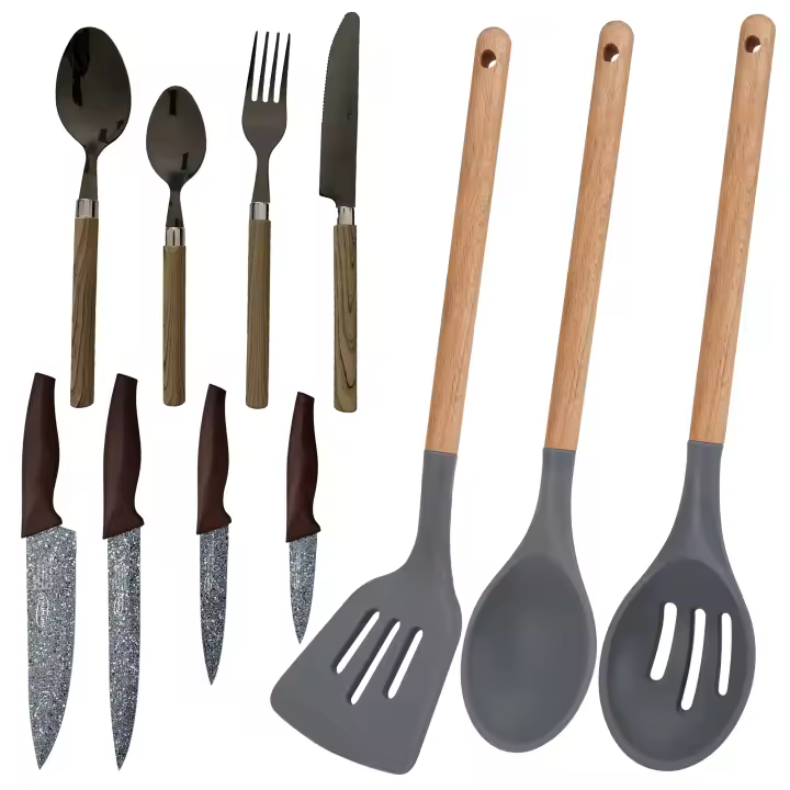 Juego de utensilios con cuchillos de cocina y cuberteria SAN IGNACIO colección Daimiel - 1