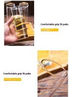 Vaso De Vidrio Transparente Para Café Espresso 130-300ml Vaso De Leche Para Desayuno Vaso De Whiskey Vaso De Bebida Fría Y Jugo Sin Manos - details 6