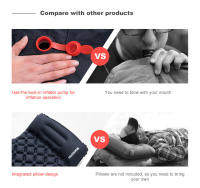 PACOONE Almohadilla De Dormir Para Acampar Al Aire Libre Con Cojines Y Bomba De Inflado Integrada Matrícula De Viaje Ultraligera TPU Nylon - details 7