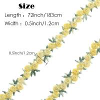 Bordado De Encaje Floral Para Vestido De Novia 2 Yardas Ribete De Cinta Hecho a Mano Decoración DIY Para Costura Y Artesanía - details 13
