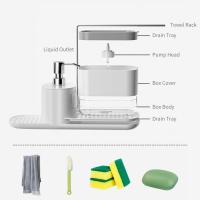 Dispensador de jabón para Platos de cocina con bomba de soporte de Esponja, juego de acualización 4 en 1 - details 3