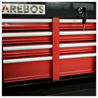 AREBOS Carro de Herramientas - Carro de Taller - 9 Cajones - 2 Ruedas Fijas y 2 Pivotantes con Freno - details 19