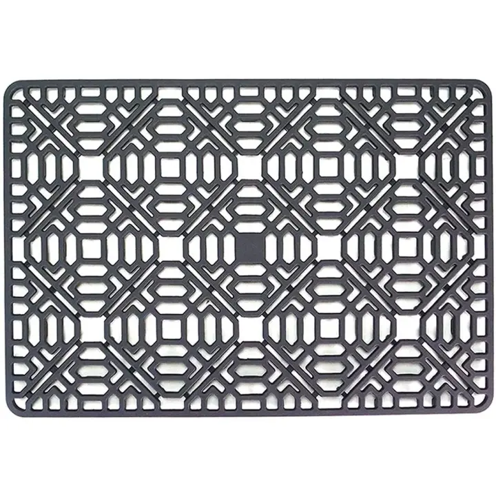 Alfombrilla antideslizante para fregadero de cocina, Protector para parte inferior, de acero inoxidable o porcelana, gris silicona, resistente al calor - 1