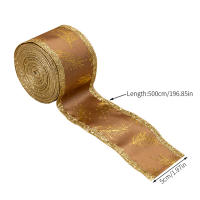 Cinta De Encaje Dorado Para Decoración De Hogar Cinta Vintage Delineada Con Dorado Para Manualidades DIY Decoraciones De Navidad Bodas Suministros De Cintas De Poliéster 2 Pulgadas - details 7