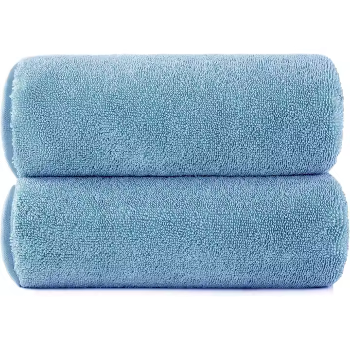 Terry Twist Weave - Toalla de Baño de microfibra de seco, sin pelusas, 60x30, paquete de 2 (Azul), ML-TTB3060-XXX2 - 1