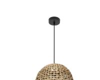 Fabrilamp --  Colgante Darro Negro/natural 1xe27 Regx40x40cm Vegetal Marino - details 2