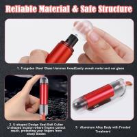 Fentar Rompe Cristales y Cinturones, 2 en 1 Martillo Emergence Coche, Powerful Kit Emergence Coche para Romper Vidrios y Cortar Cinturones de Segurad, Accesorios Coche Supervivencia Gadgets - details 3