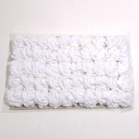50pcs Flores De Rosa Artificial En Blanco Con Tallo Para DIY Bouquet Decoración De Boda Fiesta Scrapbook Suministros - details 5