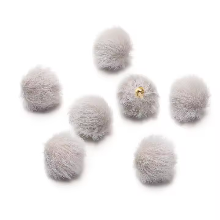 10pcs Bolas De Pelo Suave De 17mm Para DIY Colgantes De Pompom Para Joyería Cuentas Para Bolso De Llaveros Y Pendientes - 1