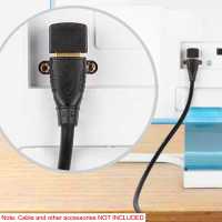 Ociodual Codo Adaptador HDTV 1.4 Negro Ángulo 90 Grados Empalme Extensión Unión Enchufe ARC Video 3D XHD 4K Full HD 1080p - details 6