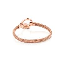 S925 sterling silver bear decorative ring & wire braided bracelet European and American fashion exquisite braided bracelet simple and versatile women's silver jewelry - details 7