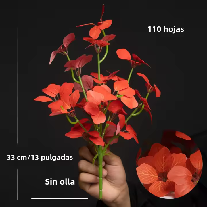 Planta Artificial De 33 Cm De Four Leaf Clover Falsa Árbol Colgante De Hojas De Seda Pequeña Hierba Afortunada Para Decoración De Hogar Boda Fiesta - 1