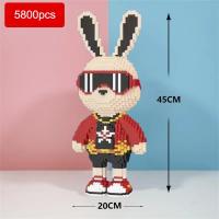 DIY Juguetes Para Niños Conejo Dulce Mini Modelo 3D Colorido Con Luz Bloques De Construcción Micro Regalo De Navidad O Cumpleaños - details 6