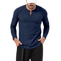 Camiseta de manga larga con cuello redondo de otoño para hombre, jersey holgado, camiseta informal de manga larga para hombre - details 17