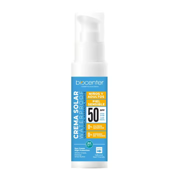 BIOCENTER Protector Solar natural SPF 50 para Niños y Adultos - 1