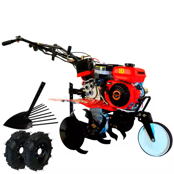 Motoazada Motocultor Arranque Eléctrico 7CV 3v con Arrancapatatas SAKAWA Gasolina 7CV 208CC Motoazada de Gasolina - 1