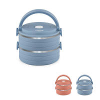 UD - Fiambrera Termica, 1.2L portátil de Aislamiento térmico de 2 Capas Fiambreras de Acero Inoxidable Recipiente de Comida para Picnic al Aire Libre Thermo - details 0