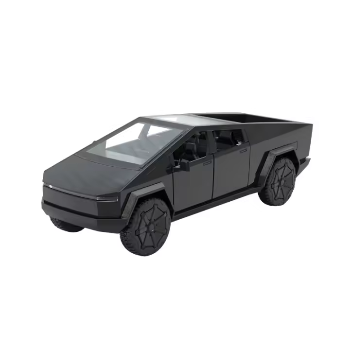 Modelo De Camión Tesla En Escala 1:32 Para Niños Juguete De Coche De Metal Con Sonido Y Luz Puerta Trasera Abre Y Cierra Regalo Para Fiestas - 1