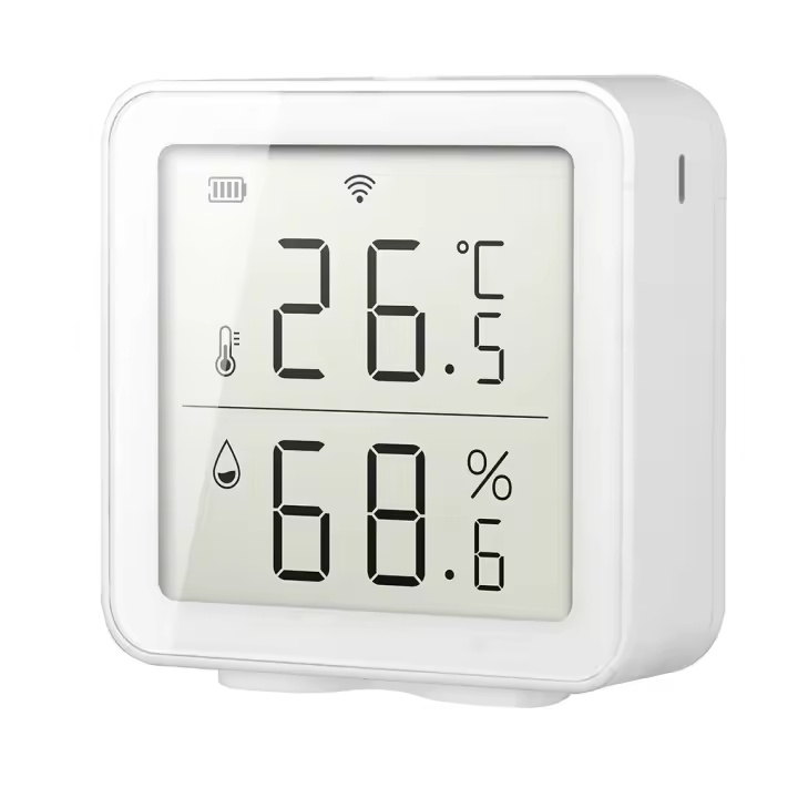 Sensor de temperatura y humedad interior WIFI, higrómetro, termómetro con pantalla LCD, compatible con Alexa y Google Assistant - 1
