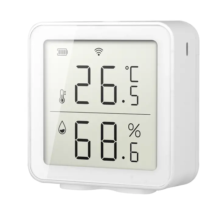 Sensor de humedad y temperatura interior WIFI, higrómetro, pantalla de termómetro, Compatible con Alexa y Google Assistant - 1