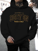 Sudadera De Capucha Estilizada Para Hombre Estilo Callejero Deportivo Casual De Otoño Y Invierno Cuello Redondo Sin Cierre Material Poliéster - details 2