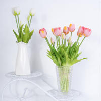 Decoración De Flores Artificiales De Silicona En Forma De Tulipán Para Bodas Y Salones Real Touch Adornos Florales Para El Hogar - details 6