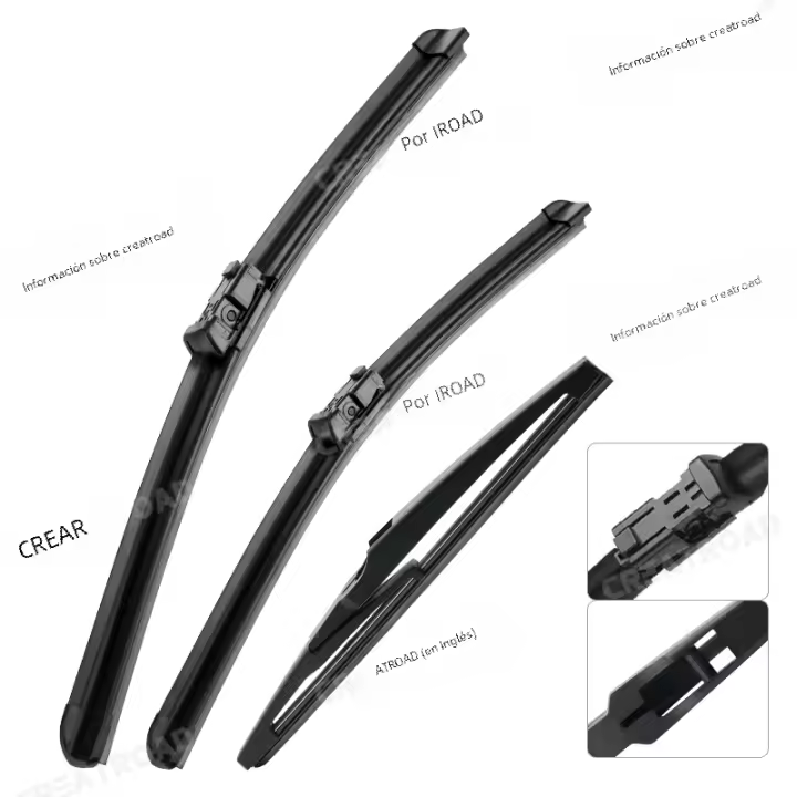 Limpiaparabrisas Delantero Y Trasero Para Opel Astra J 2009-2015 Lanzamiento De Imitación De Lluvia Cuchillas De Limpieza De Ventanas Frontales Y Traseras 27+25+12 - 1